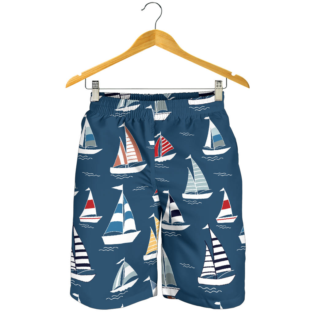 Sailing Ships Pattern Print Design A04 Mens Shorts