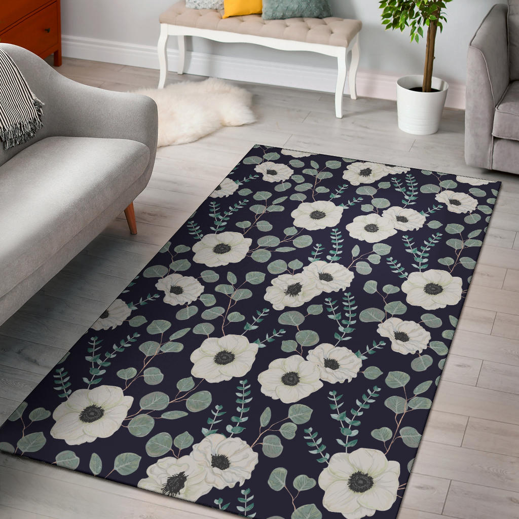 Anemone Pattern Print Design AM01 Area Rugs