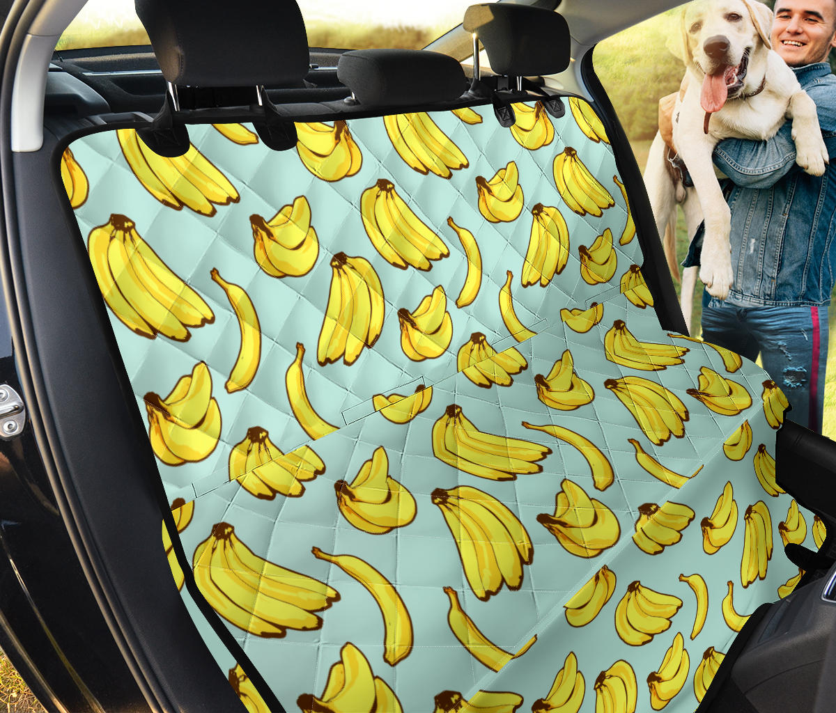 Banana Pattern Print Design BA04 Rear Dog  Seat Cover