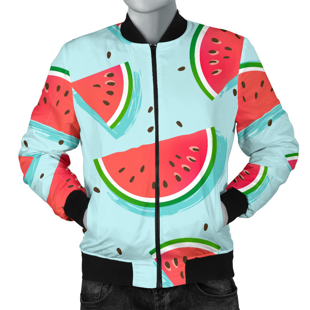 Watermelon Pattern Print Design WM03 Men Bomber Jacket