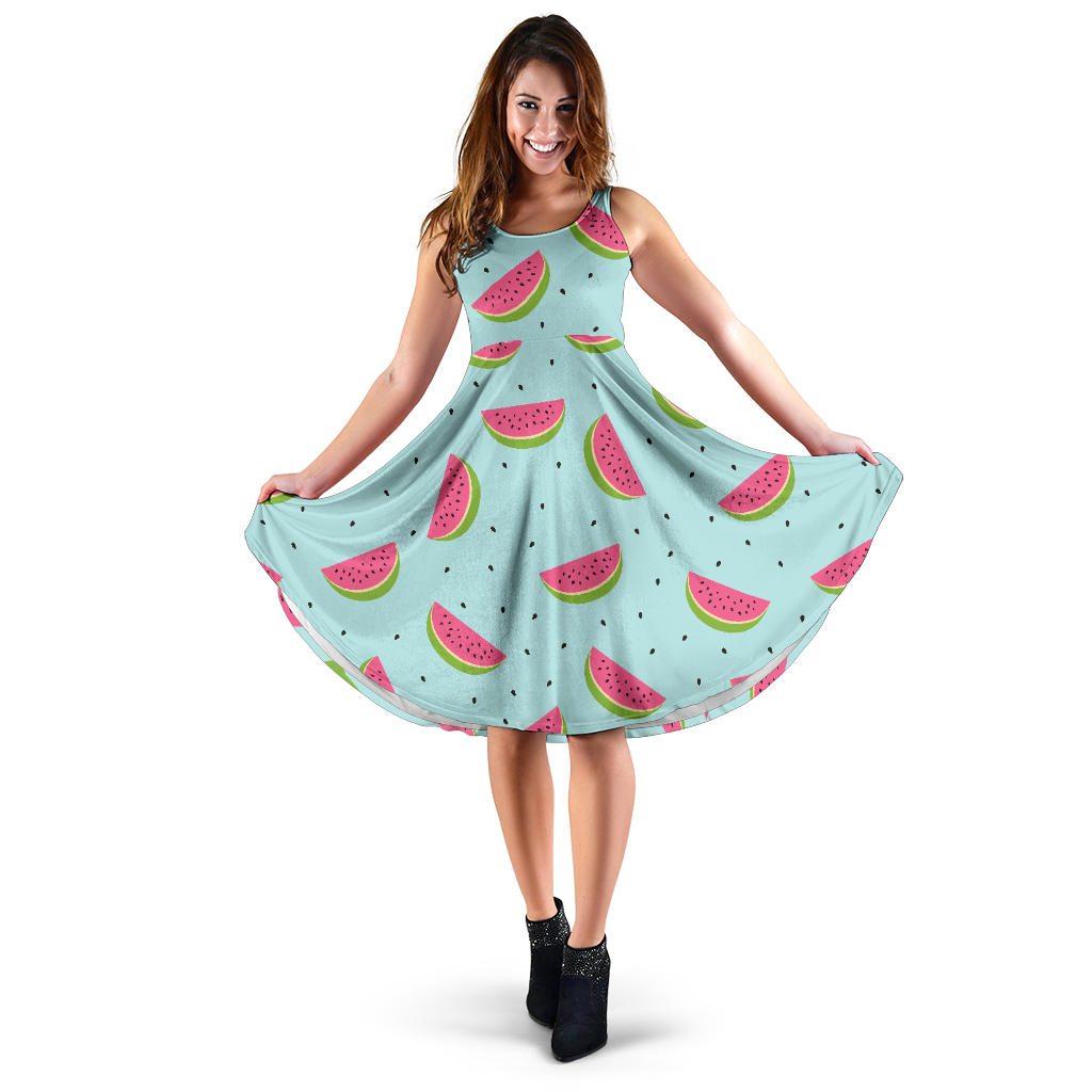 Watermelon Pattern Print Design WM06 Midi Dress