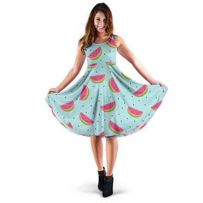 Watermelon Pattern Print Design WM06 Midi Dress
