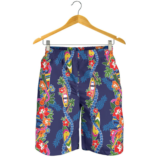 Hawaiian Themed Pattern Print Design H04 Mens Shorts