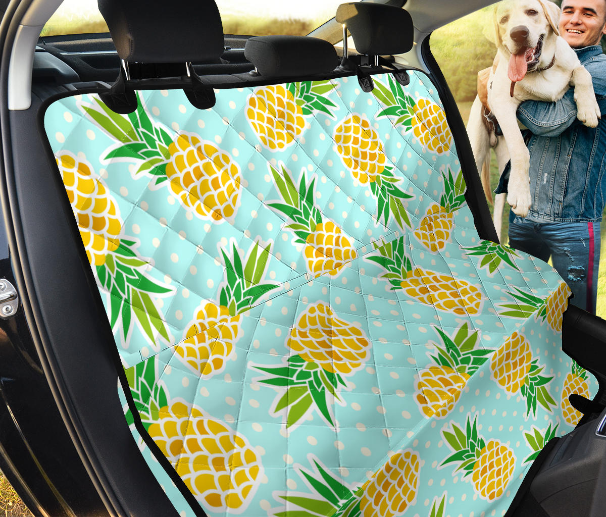 Pineapple Pattern Print Design PP01 Rear Dog  Seat Cover