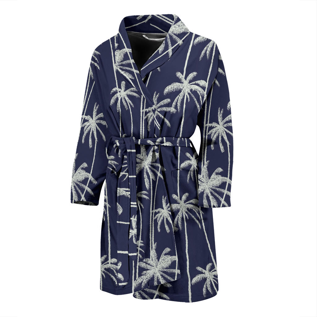 Palm Tree Pattern Print Design PT06 Men Bathrobe