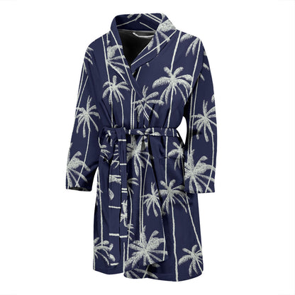 Palm Tree Pattern Print Design PT06 Men Bathrobe