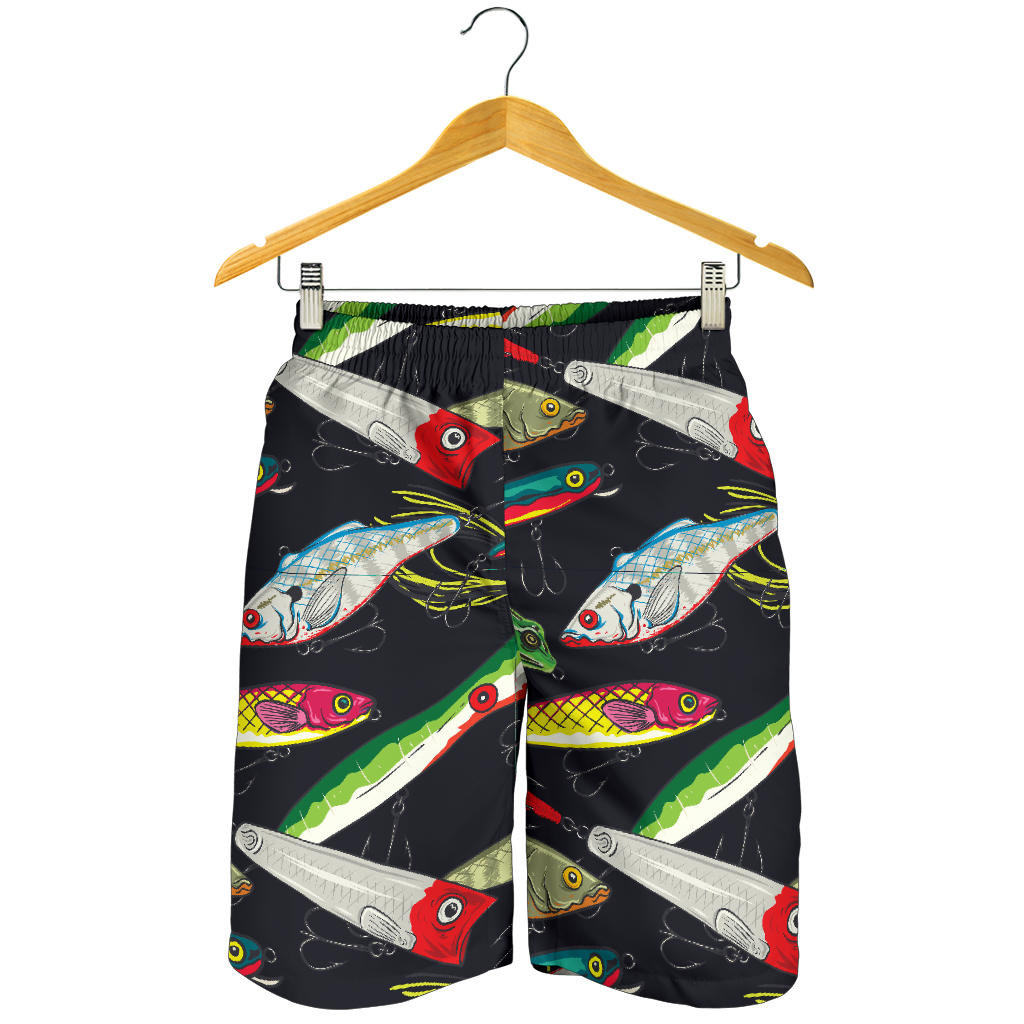 Fishing Bait Print Mens Shorts