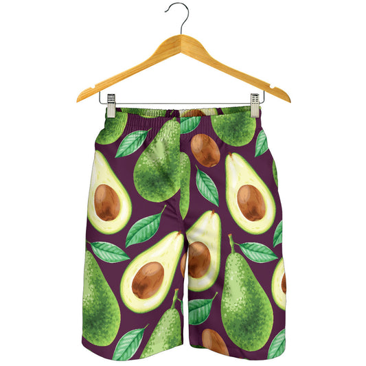 Avocado Pattern Print Design AC08 Mens Shorts