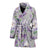 Lilac Pattern Print Design LI07 Women Bathrobe