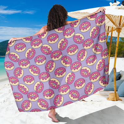 Donut Pattern Print Design DN015 Sarong Pareo Wrap