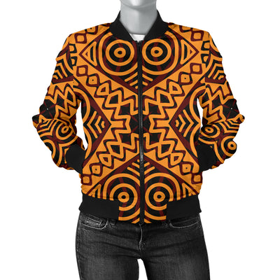 African Pattern Print Design 05 Women's Bomber Jacket