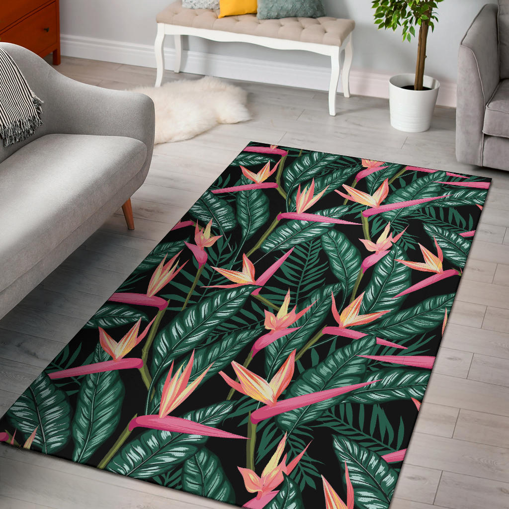 Bird Of Paradise Pattern Print Design BOP03 Area Rugs