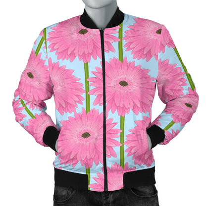 Gerberas Pattern Print Design GB01 Men Bomber Jacket