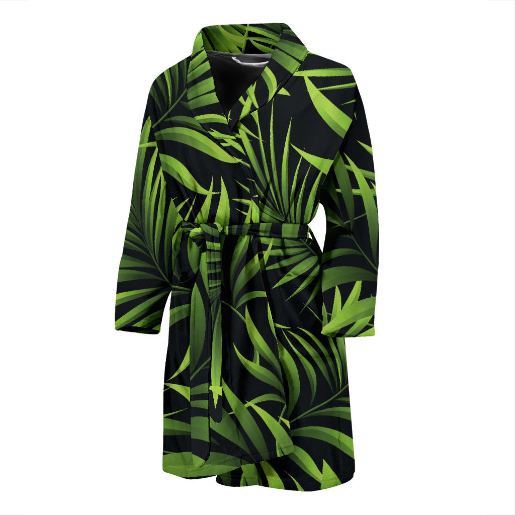 Palm Leaves Pattern Print Design PL07 Men Bathrobe
