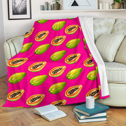 Papaya Pattern Print Design PP02 Fleece Blanket