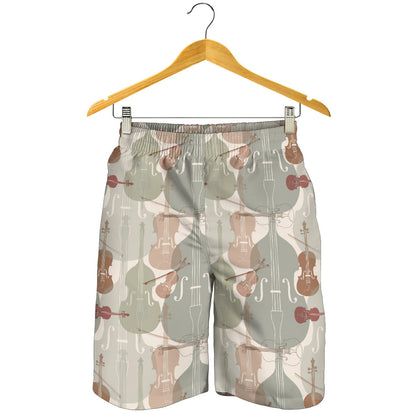 Violin Pattern Print Design 01 Mens Shorts