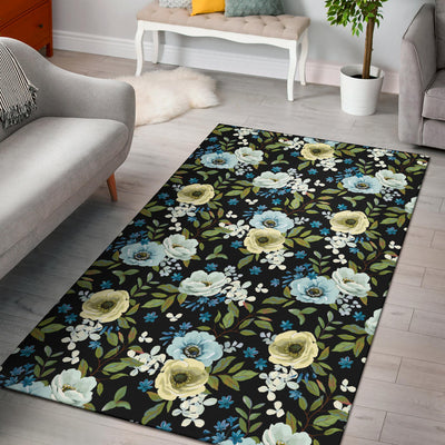 Anemone Pattern Print Design AM03 Area Rugs