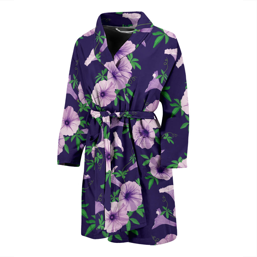 Morning Glory Pattern Print Design MG01 Men Bathrobe