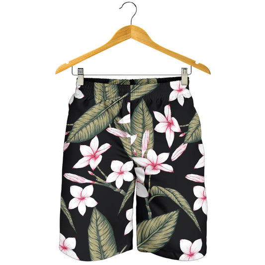 Plumeria Pattern Print Design PM021 Mens Shorts