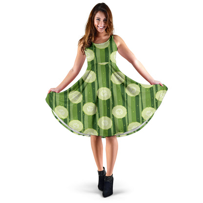 Cucumber Pattern Print Design CC03 Midi Dress