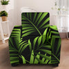 Green Neon Tropical Palm Leaves Armchair Slipcover