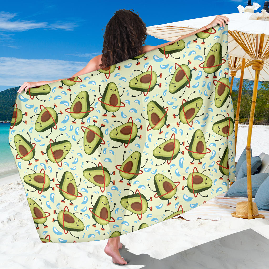 Avocado Pattern Print Design AC02 Sarong Pareo Wrap
