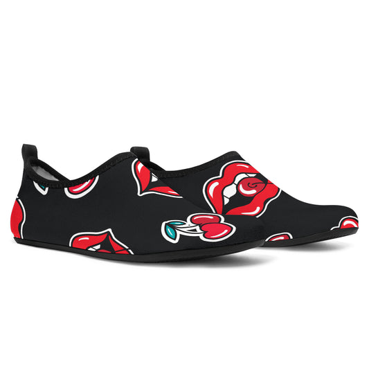 Cherry Pattern Print Design CH04 Aqua Water Shoes