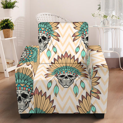 Indian Skull Pattern  Armchair Slipcover