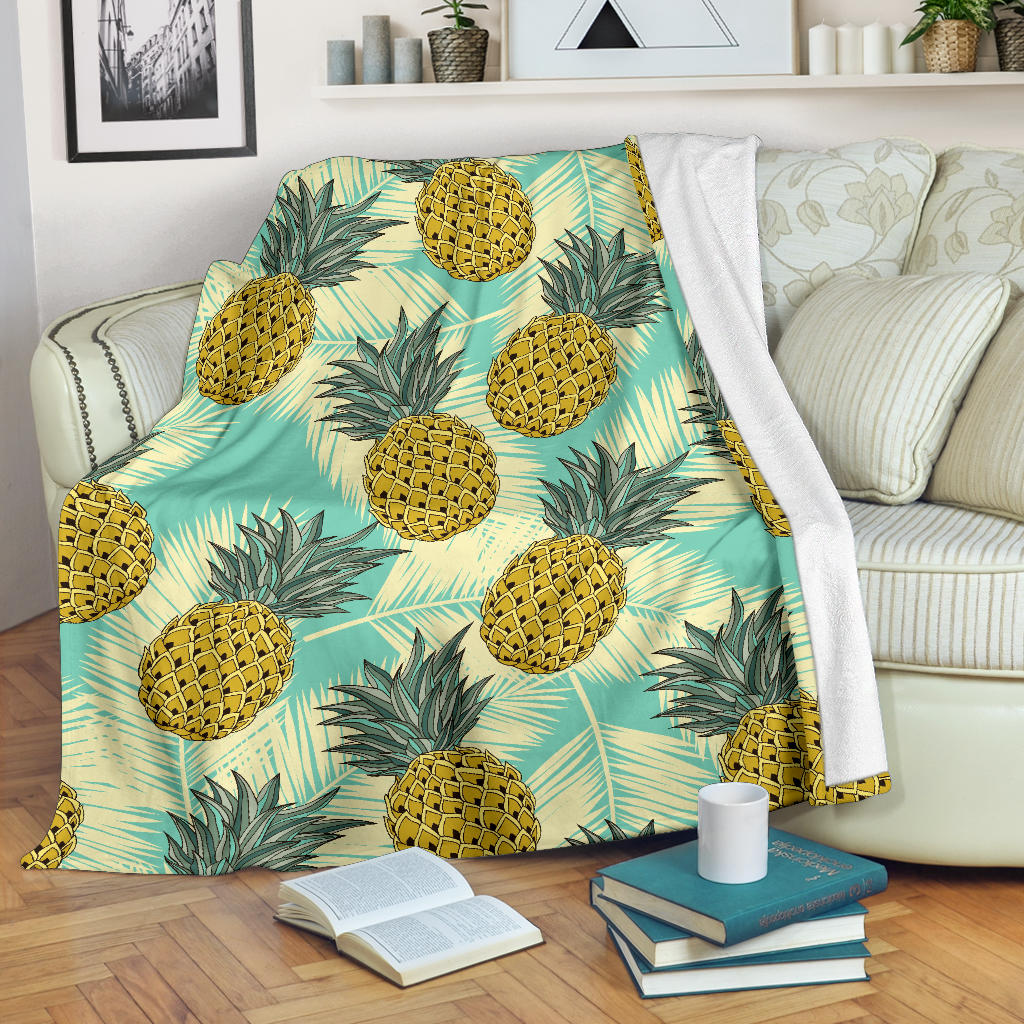Pineapple Pattern Print Design PP03 Fleece Blanket