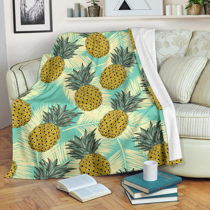 Pineapple Pattern Print Design PP03 Fleece Blanket
