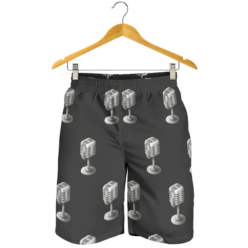 Microphone Vintage Pattern Print Design 01 Mens Shorts