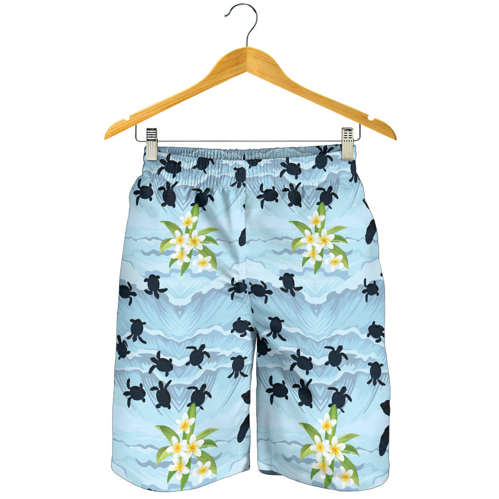 Sea Turtle Pattern Print Design T011 Mens Shorts