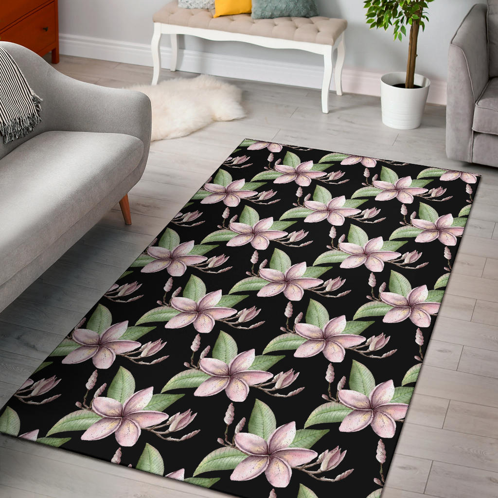 Plumeria Pattern Print Design PM02 Area Rugs
