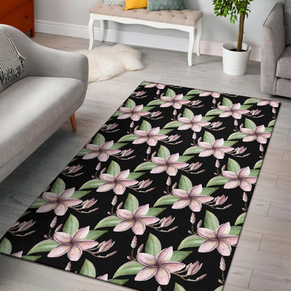 Plumeria Pattern Print Design PM02 Area Rugs