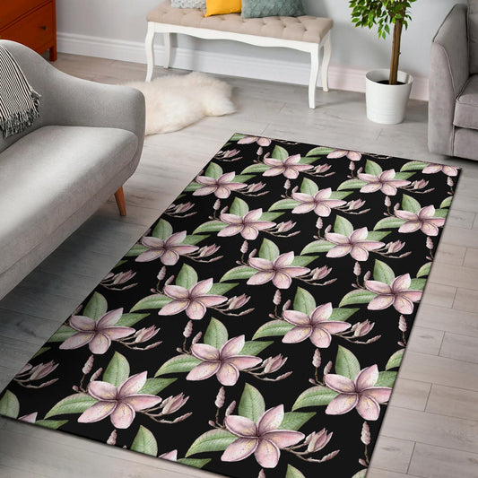 Plumeria Pattern Print Design PM02 Area Rugs
