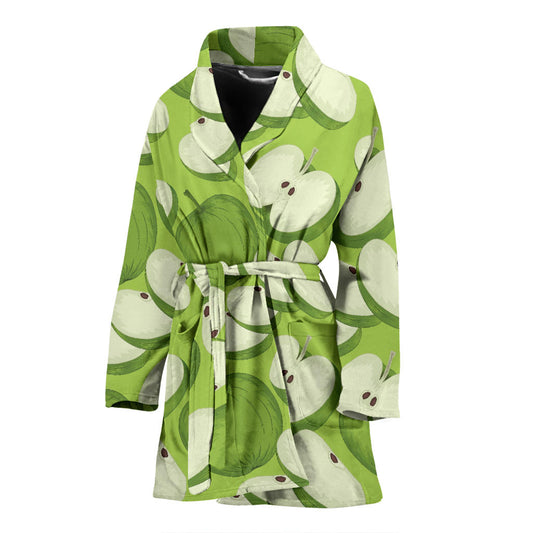 Apple Pattern Print Design AP010 Women Bathrobe