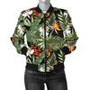 Bird Of Paradise Pattern Print Design 02 Women's Bomber Jacket