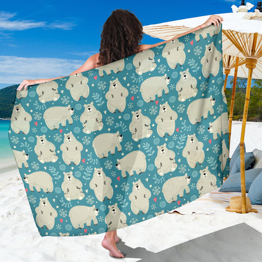 Bear Pattern Print Design BE04 Sarong Pareo Wrap