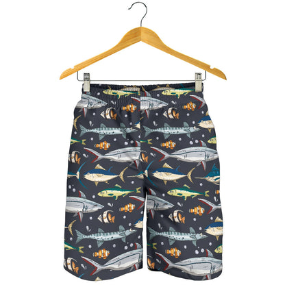 Swordfish Pattern Print Design 04 Mens Shorts