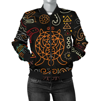 Polynesian Pattern Print Design A04 Women's Bomber Jacket