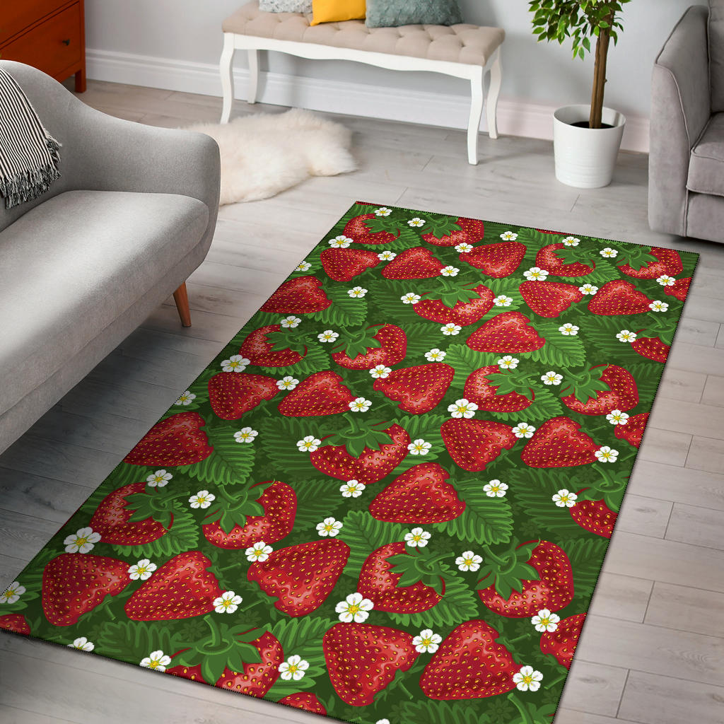 Strawberry Pattern Print Design SB05 Area Rugs