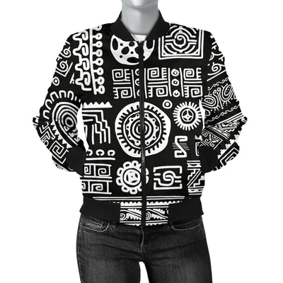 Polynesian Pattern Print Design A02 Women's Bomber Jacket