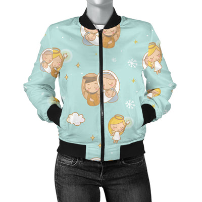 Christian Pattern Print Design 01 Women's Bomber Jacket