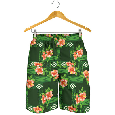 Hibiscus Pattern Print Design HB05 Mens Shorts