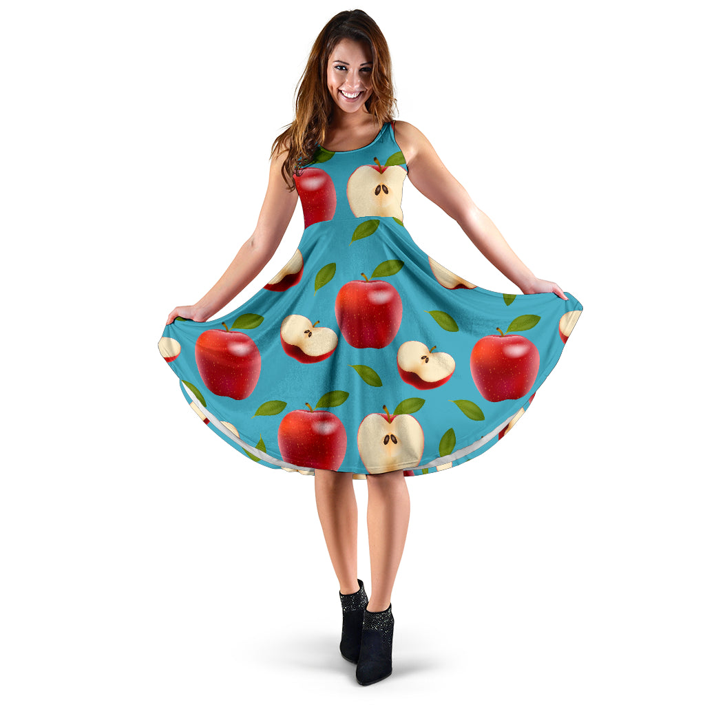 Apple Pattern Print Design AP012 Midi Dress