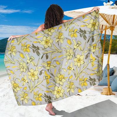 Daffodils Pattern Print Design DF05 Sarong Pareo Wrap