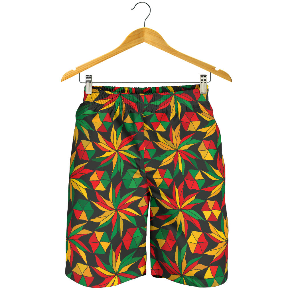 Rastafarian Pattern Print Design A03 Mens Shorts