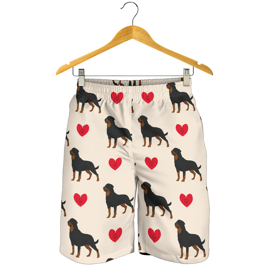 Rottweiler Pattern Print Design A02 Mens Shorts