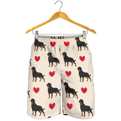 Rottweiler Pattern Print Design A02 Mens Shorts