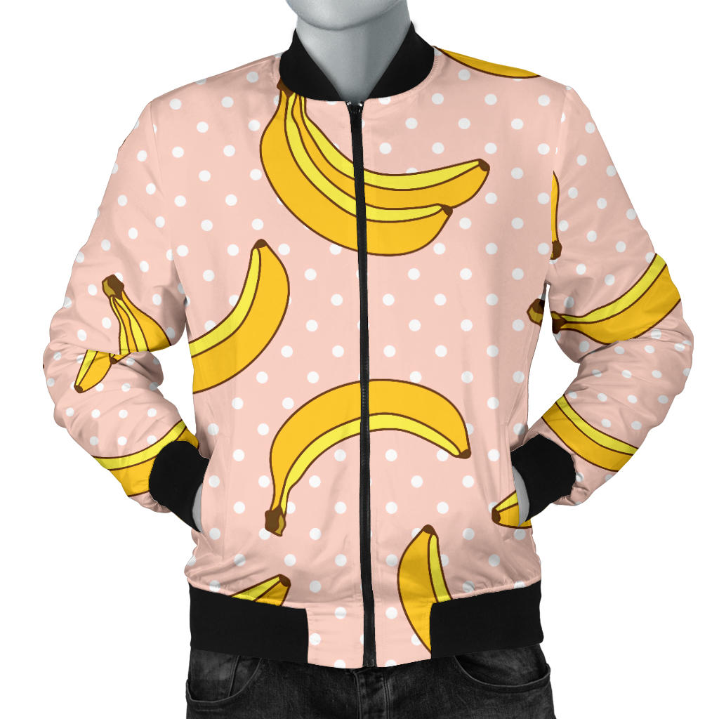 Banana Pattern Print Design BA06 Men Bomber Jacket